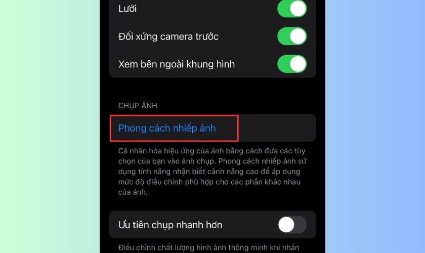 Chỉnh chất lượng ảnh chụp trên iPhone 