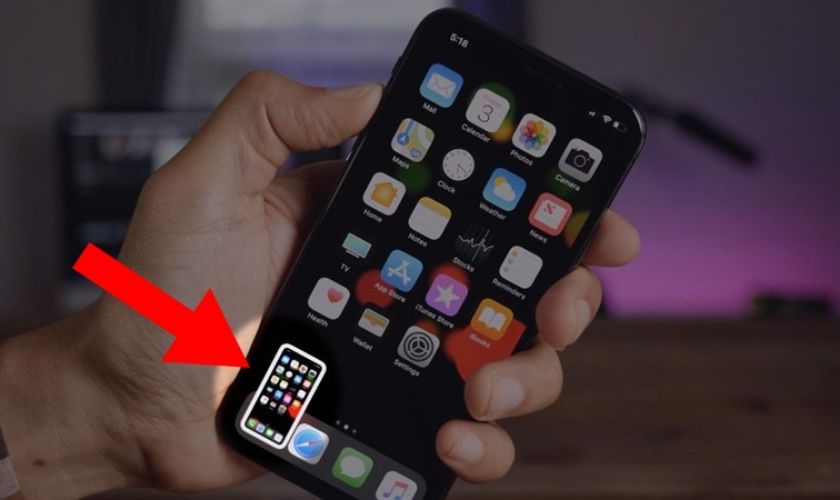 lưu ảnh đã chụp màn hình iphone x