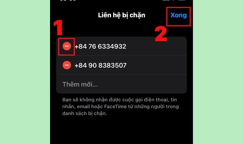 Hướng dẫn xóa chặn cuộc gọi Facetime