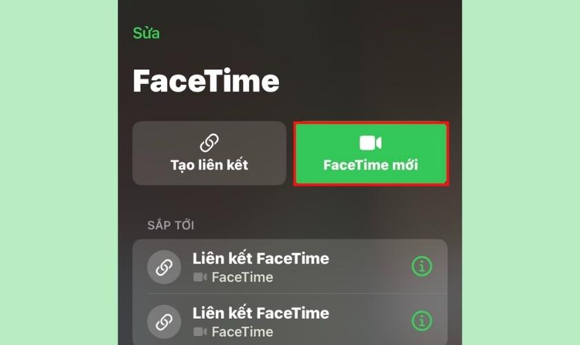 Cách gọi bằng ứng dụng Facetime