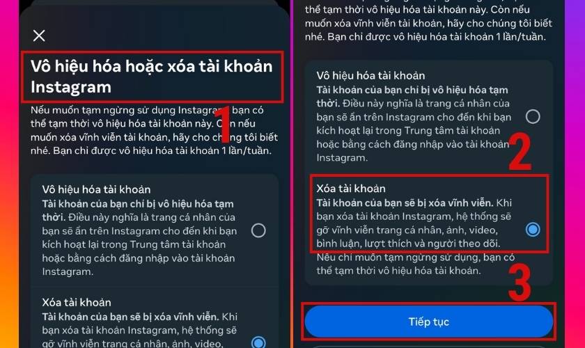 Cách khóa tài khoản Instagram trên iPhone vĩnh viễn 