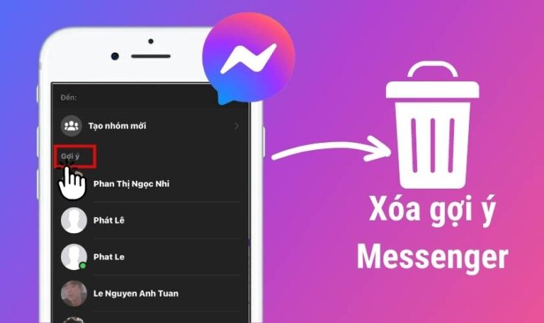 cách xóa gợi ý trên messenger