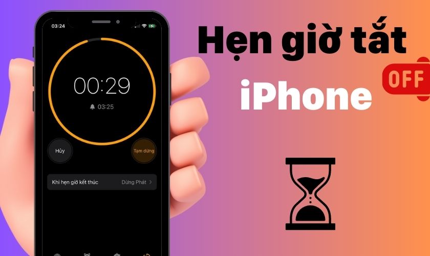 cách bật tắt hẹn giờ tự động trên điện thoại iphone nhanh chóng