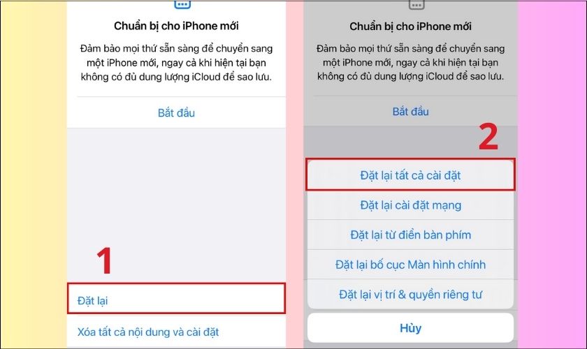 khôi phục lại iphone để khắc phục 