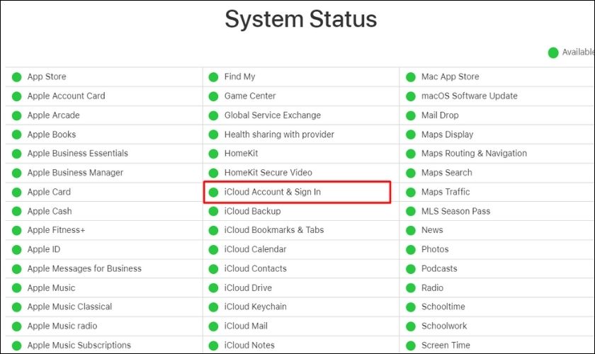 Cách kiểm tra lại trạng thái máy chủ Apple khắc phục tình trạng lỗi AppStore
