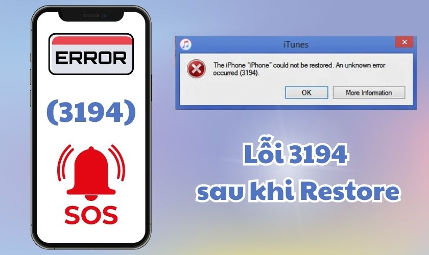 Cách sửa lỗi 3194 sau khi Restore điện thoại iPhone