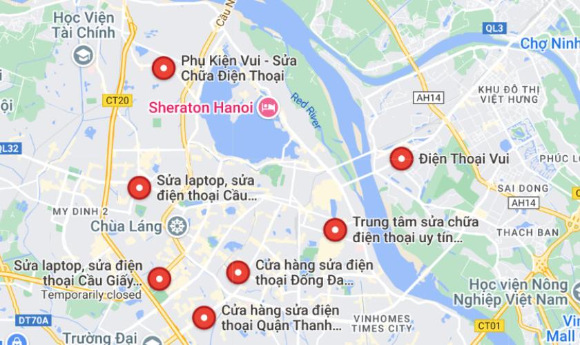 Địa chỉ sấy khô điện thoại tại Điện Thoại Vui Hà Nội