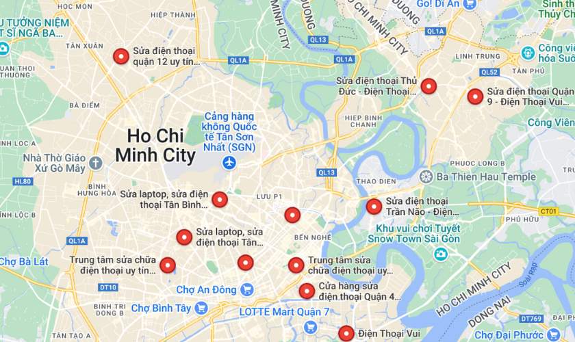 Địa chỉ sấy khô điện thoại tại Điện Thoại Vui TPHCM
