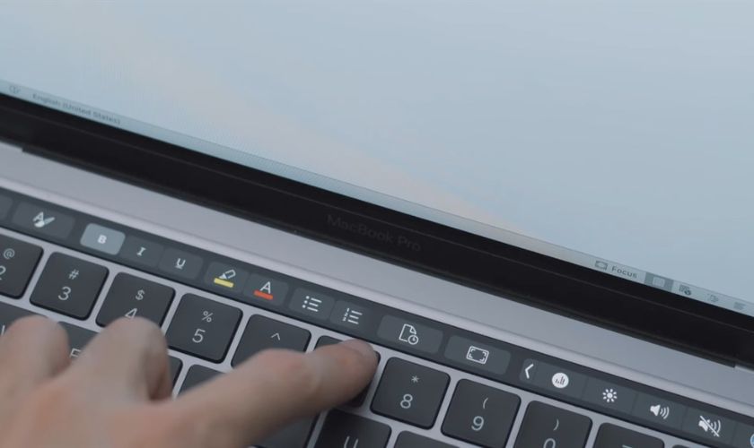 Tính năng các màu trên thanh Touch Bar