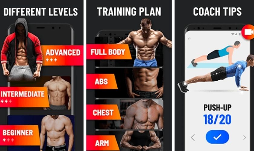 App tập gym cung cấp nhiều bài tập đa dạng cho người dùng