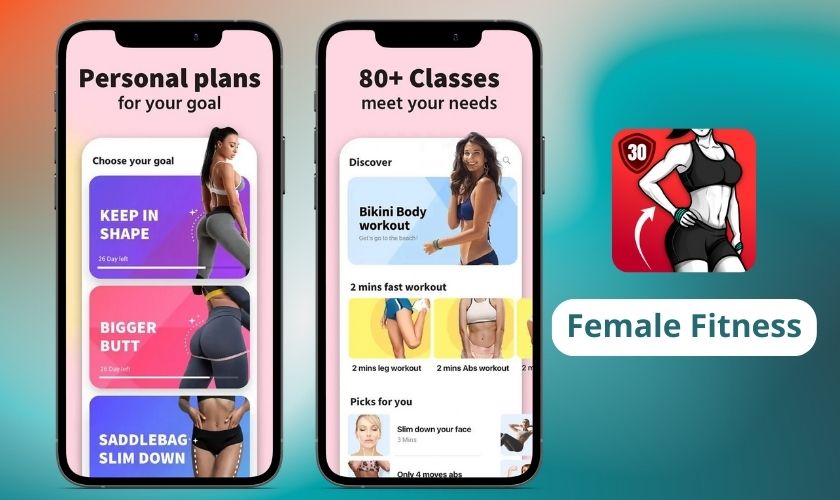 App hướng dẫn tập gym Female Fitness