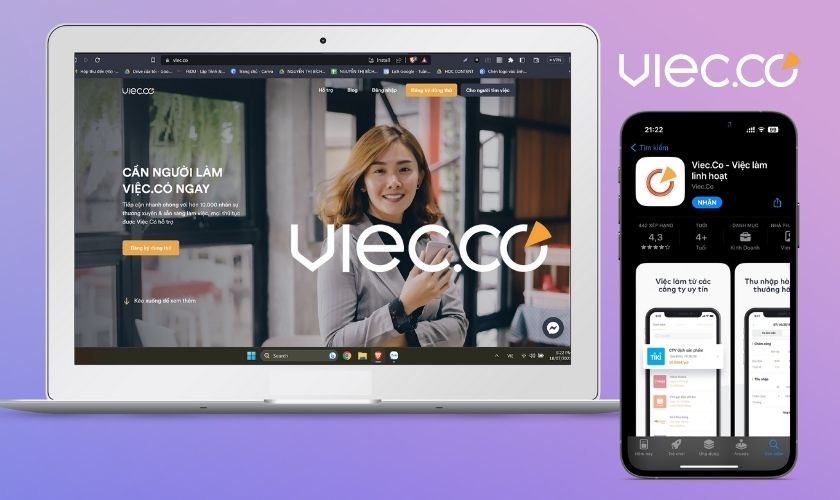 Viec.co app tìm việc siêu tiện lợi cho sinh viên