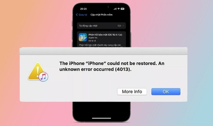 Lỗi 4013 khi Restore iPhone là lỗi gì