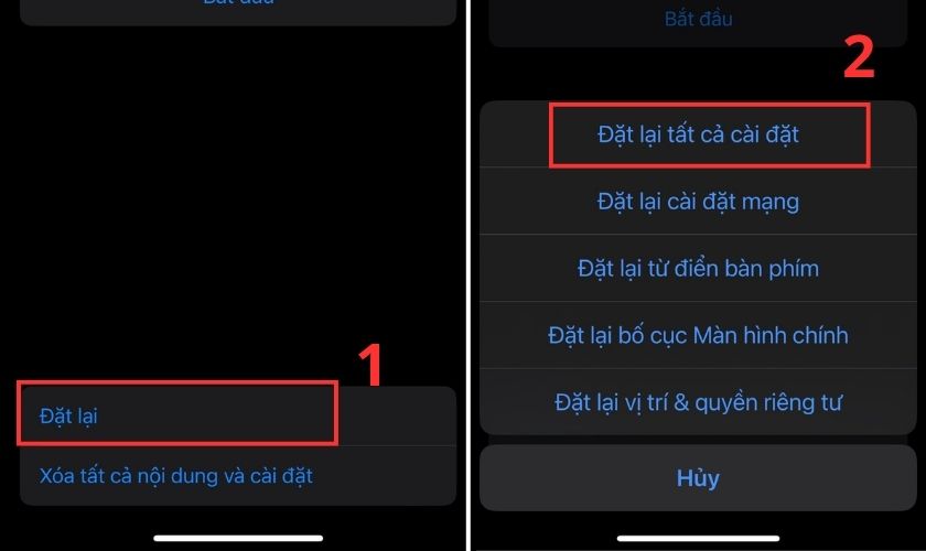 Hướng đẫn đặt lại tất cả cài đặt trên iPhone