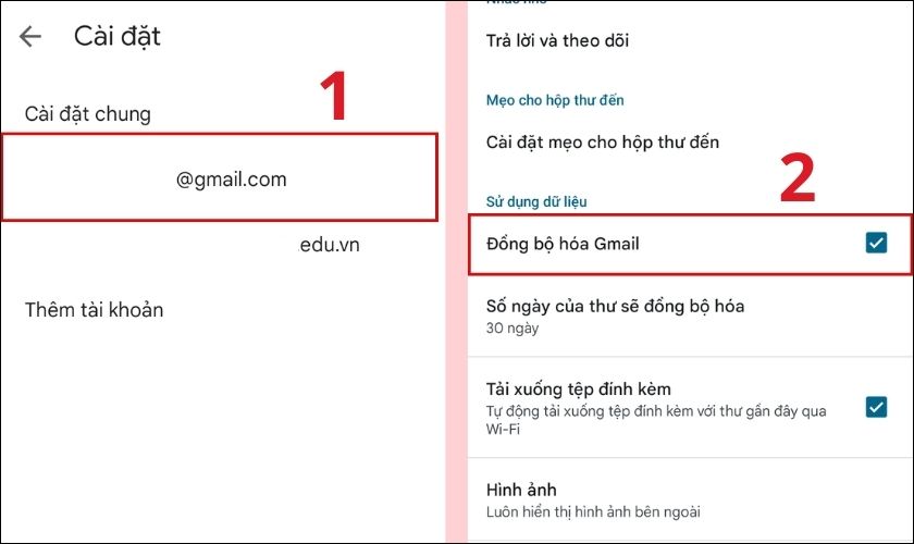 Đồng bộ hóa Gmail để sửa lỗi không nhận được thư đến trong Gmail trên iPhone