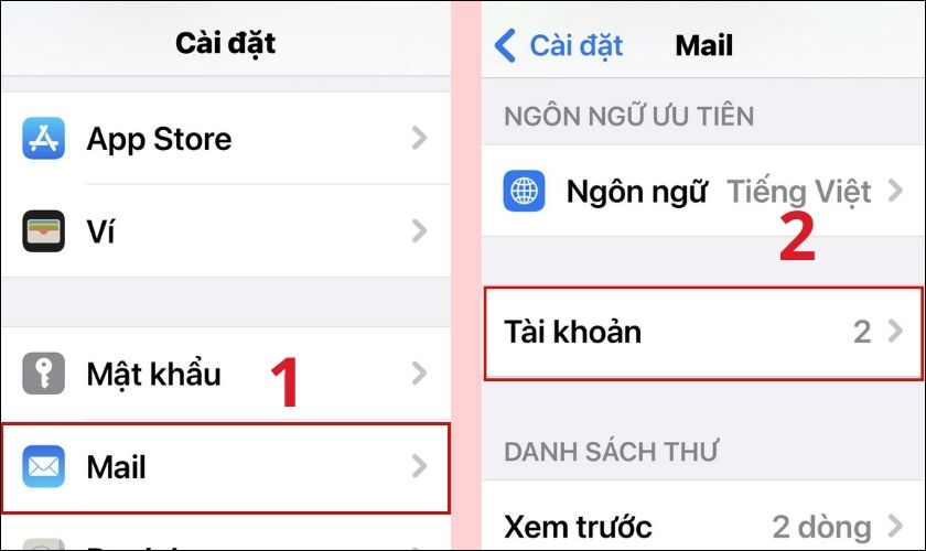 Kiểm tra cách nhận Mail để sửa lỗi không nhận được thư đến trong Gmail trên iPhone