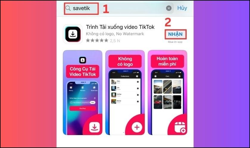 Xóa logo bằng SaveTik