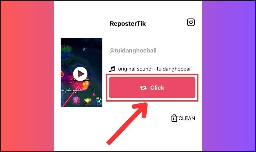 Click để hoàn tất quá trình xóa nền