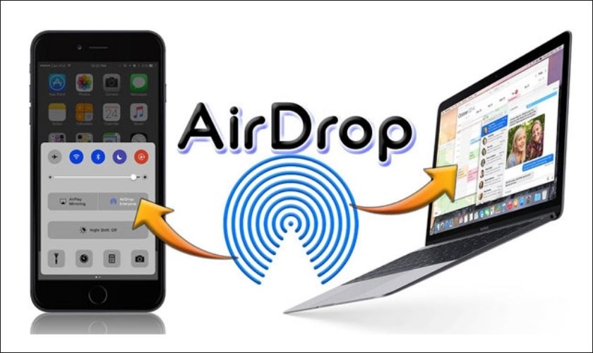 Dùng AirDrop để chuyển file từ Macbook sang iPhone 