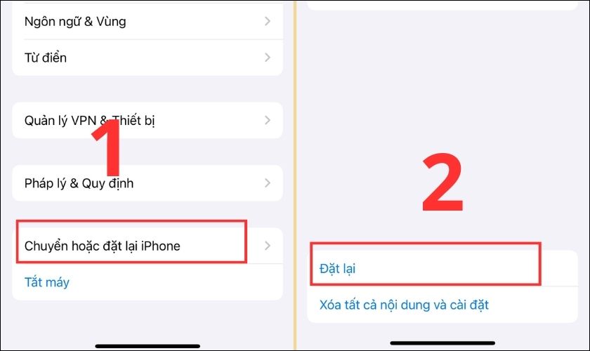 iPhone bị sọc màn hình khôi phục cài đặt gốc