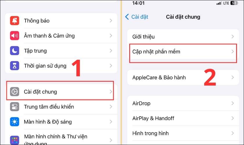 Cập nhật phần mềm