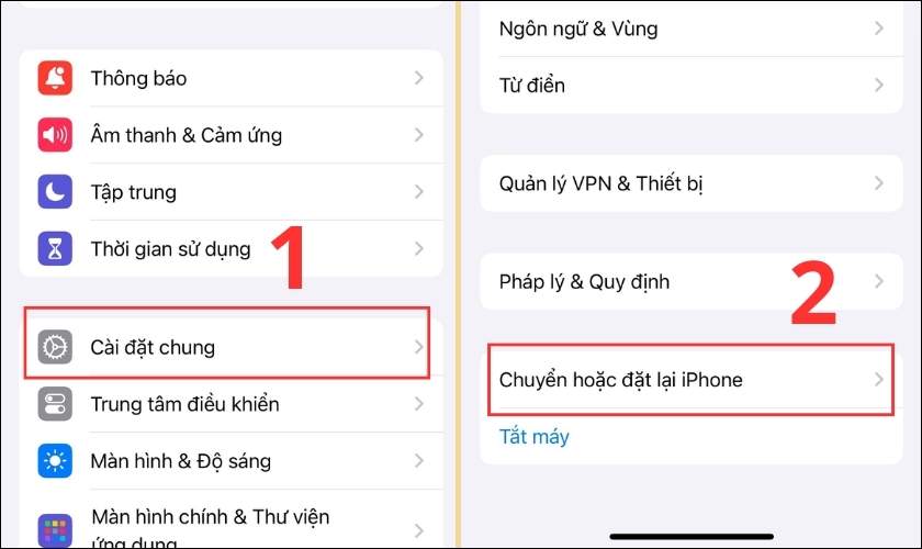 Đặt lại iPhone