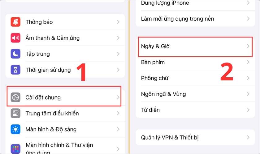 Thiết lập lại thời gian trên iPhone