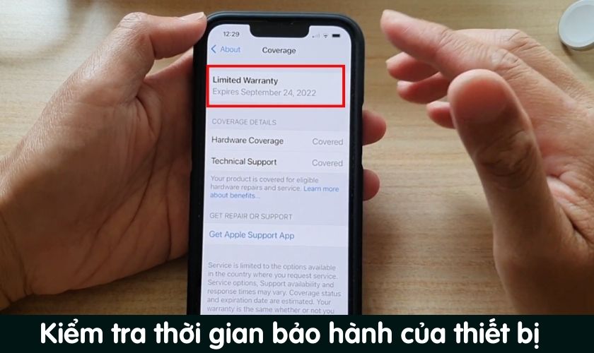 Kiểm tra thời gian bảo hành của sản phẩm