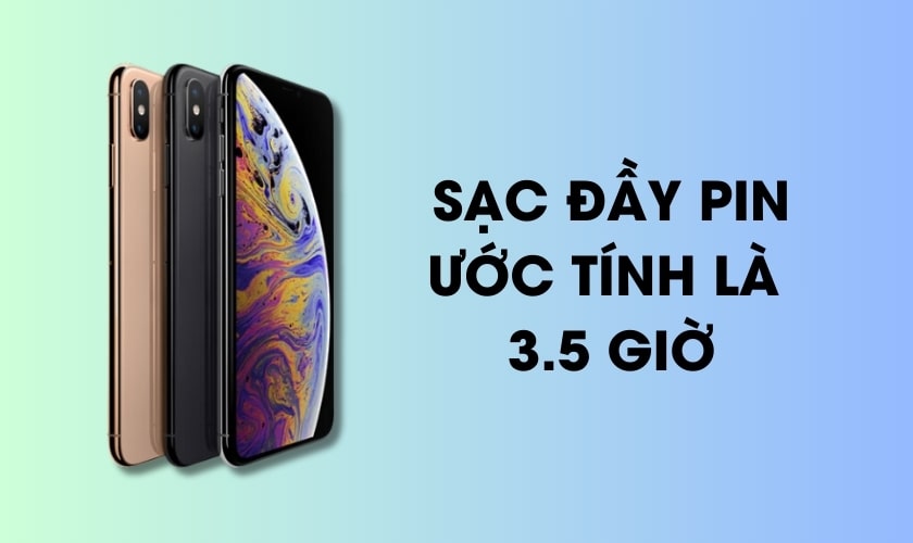 Thời gian sạc đầy iPhone XS Max