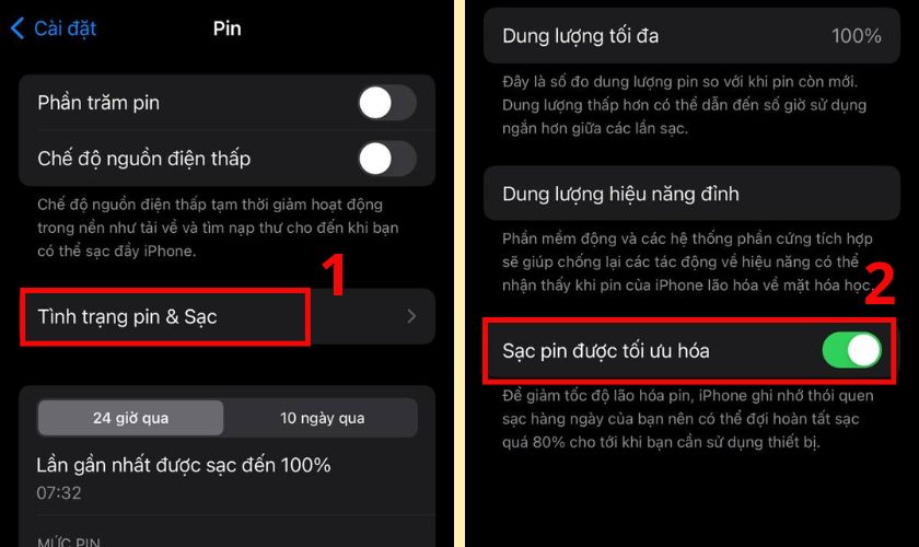 Tối ưu pin iPhone