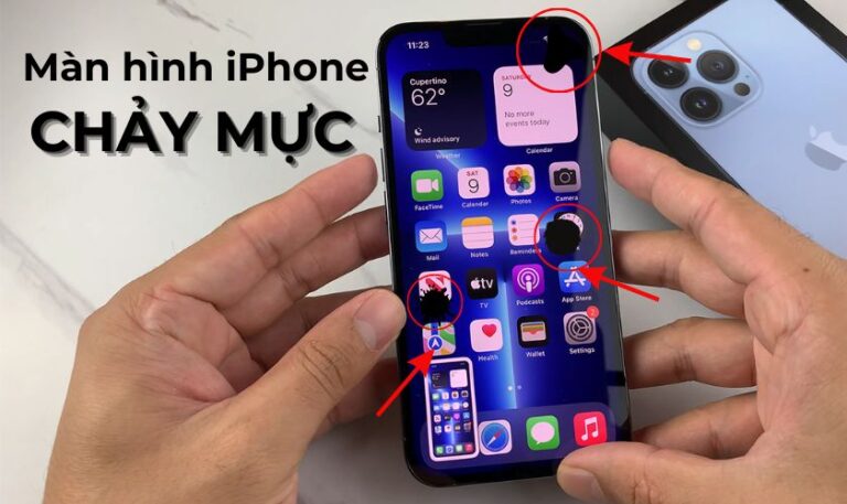 Nguyên nhân và cách khắc phục màn hình chảy mực iPhone