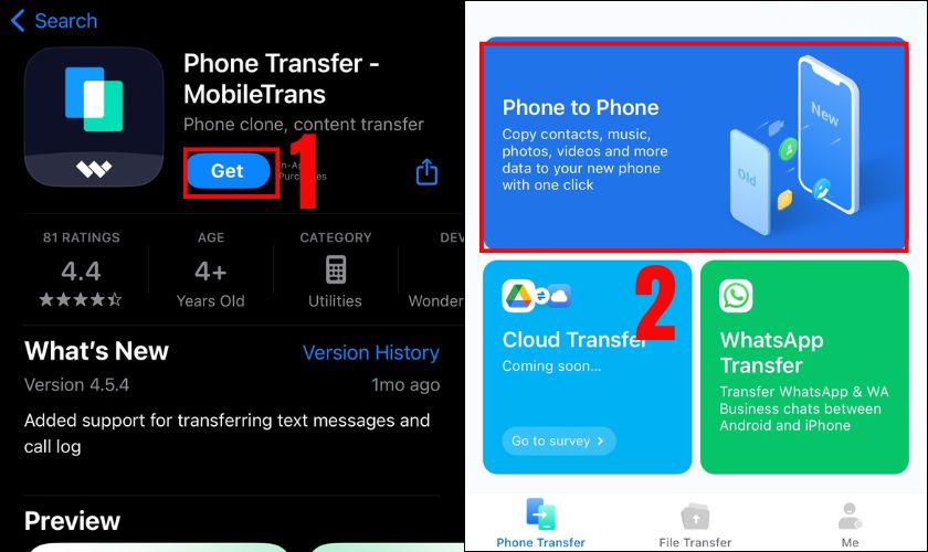 Cách chuyển dữ liệu từ iPhone sang iPad bằng Phone Transfer