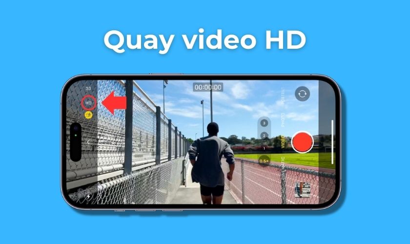 Sử dụng độ phân giải HD khi quay videos để tiết kiệm bộ nhớ