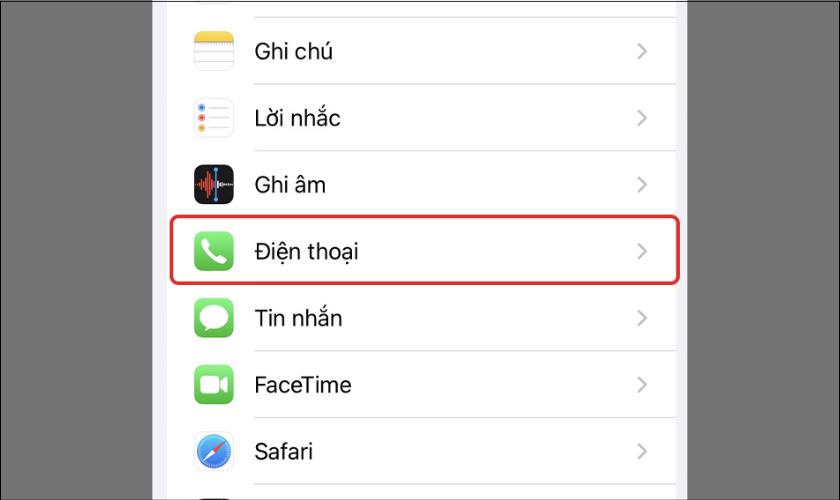 Tắt tính năng chuyển tiếp cuộc gọi khi điện thoại iPhone không đổ chuông