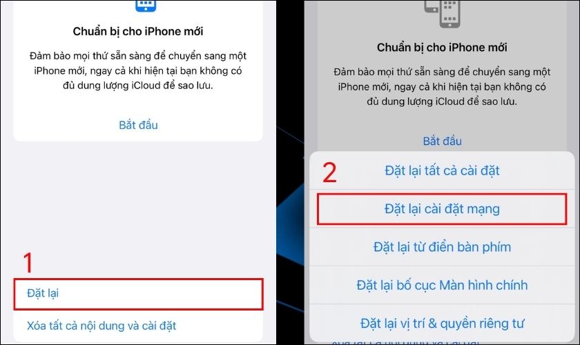 Reset cài đặt Wi-Fi khi iPad không thể update iOS