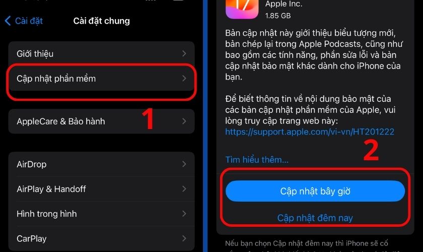 Cập nhật iOS