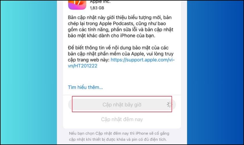 Cập nhật iOS để sửa lỗi iPhone bị sập nguồn đột ngột