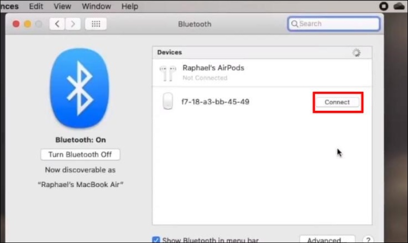 Kết nối chuột Bluetooth Microsoft với MacBook bước 3