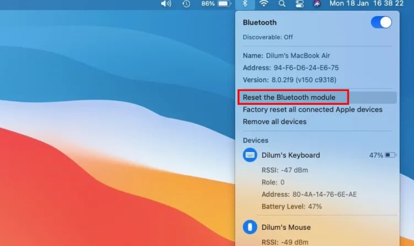 Gỡ lỗi Mô-đun Bluetooth trên máy MacBook