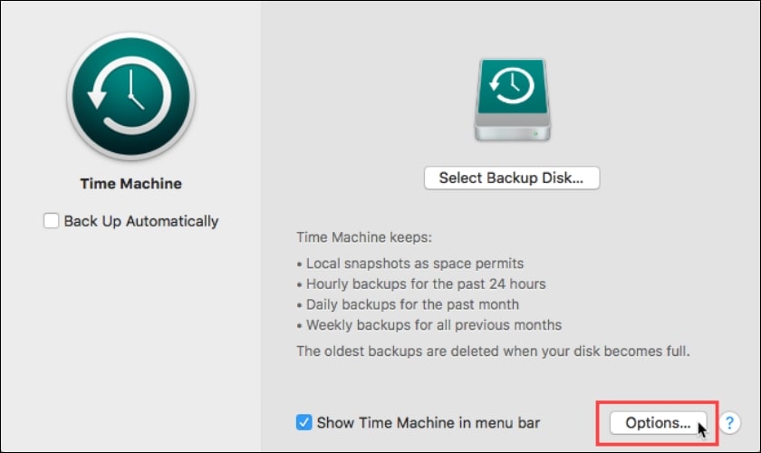 Sử dụng sao lưu Time Machine