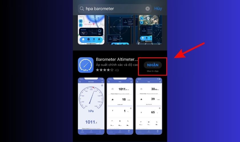 Tải và cài đặt ứng dụng hPa Barometer