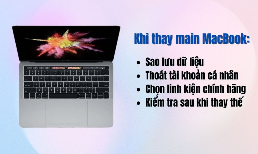 Những lưu ý trước khi thay main MacBook Pro 2020 13 inch