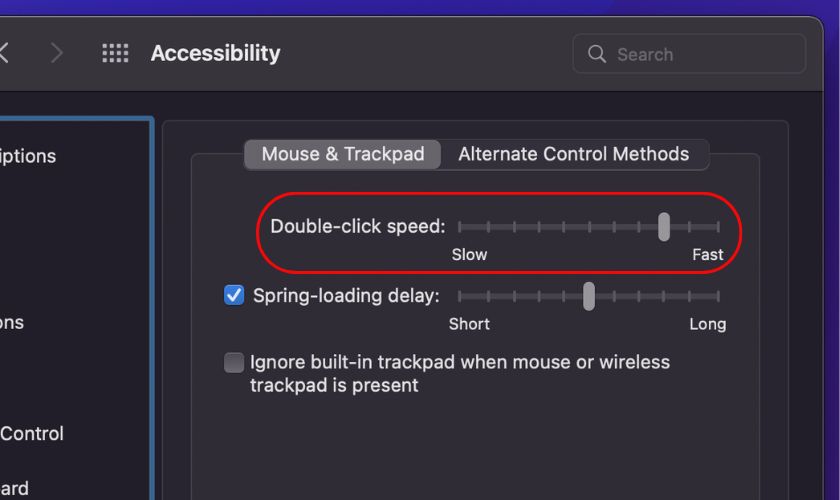 Điều chỉnh Tracking speed để sửa lỗi trackpad MacBook bị loạn bước 3