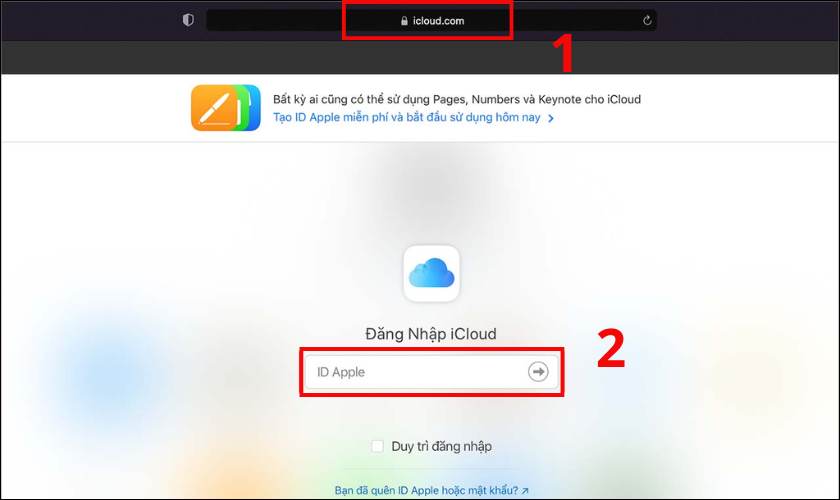 Sử dụng iCloud Drive xử lý Word bị lỗi trên MacBook bước 1