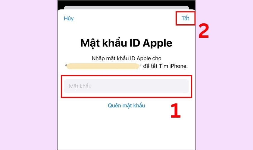 Đặt mật khẩu Apple ID