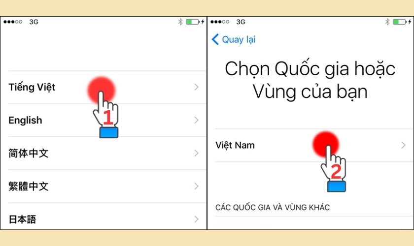 Chọn Quốc gia và Vùng