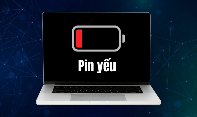 Màn hình MacBook bị tối có thể do pin yếu