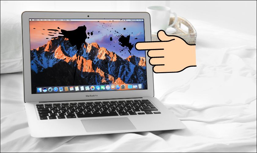 Cách nhận biết màn hình MacBook bị loang màu