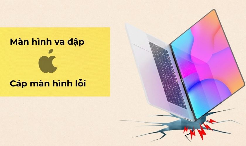 Màn hình MacBook bị ám vàng, ố vàng do hư hỏng phần cứng