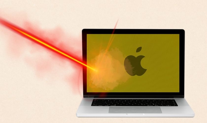 Ánh sáng môi trường làm màn hình macBook bị vàng